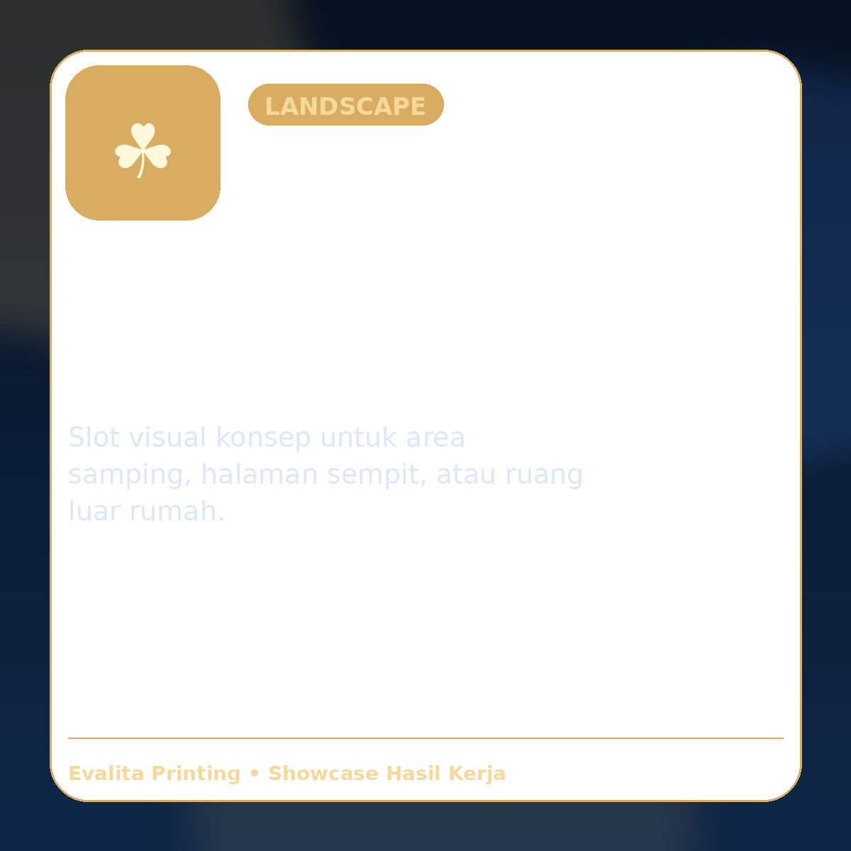 Contoh taman samping rumah
